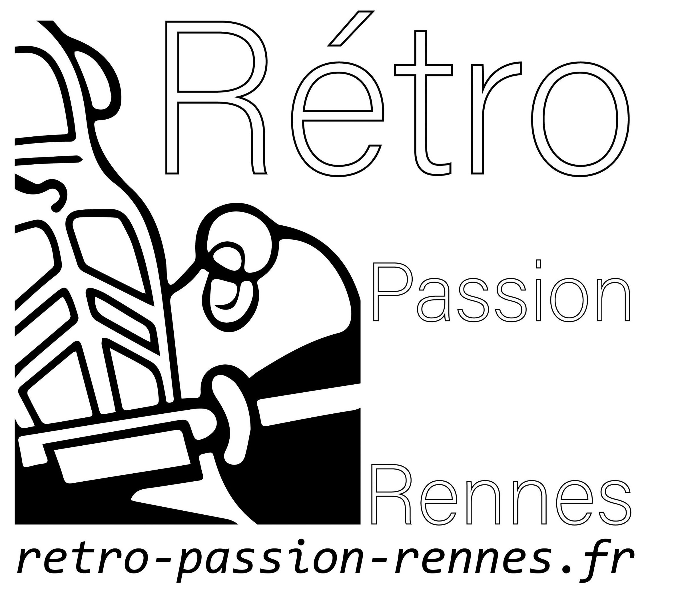 logo rétro passion rennes salon de collectionneurs de véhicules anciens